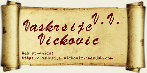 Vaskrsije Vicković vizit kartica